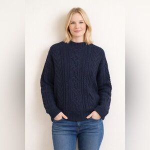 Joules Knitwear Jamie Blue Cable Sweater Sz 4